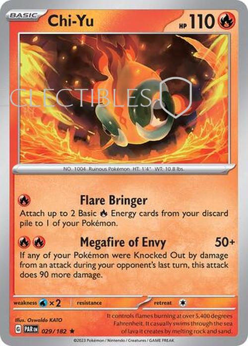 Pokemon Paradox Rift 029/182 Chi Yu  Reverse Holo