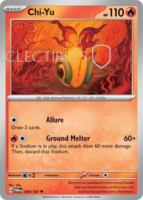 Pokemon Twilight Masquerade 039/167 Chi Yu  Reverse Holo