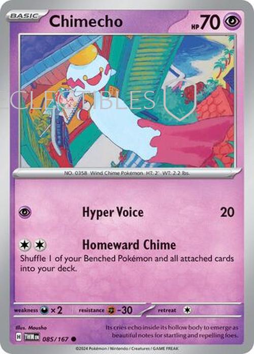 Pokemon Twilight Masquerade 085/167 Chimecho  Reverse Holo