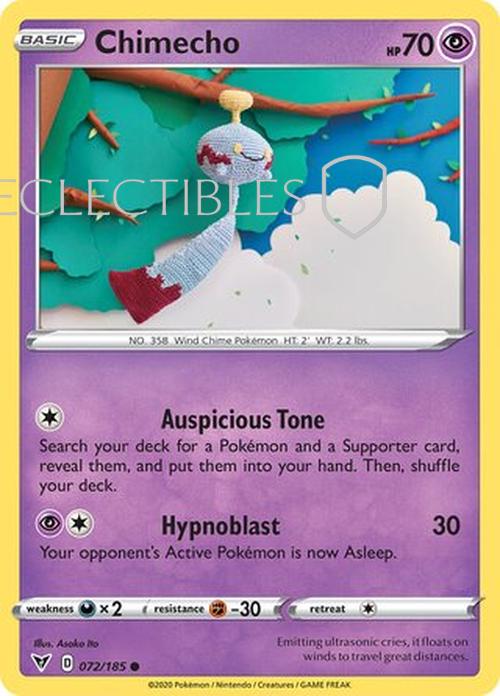 Pokemon Vivid Voltage 072/185 Chimecho Reverse Holo