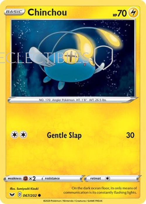 Pokemon Sword & Shield 067/202 Chinchou  Reverse Holo