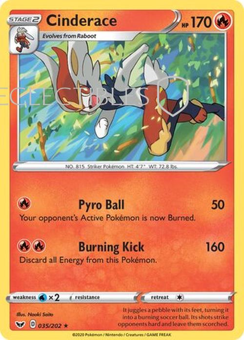 Pokemon Sword & Shield 035/202 Cinderace Holo