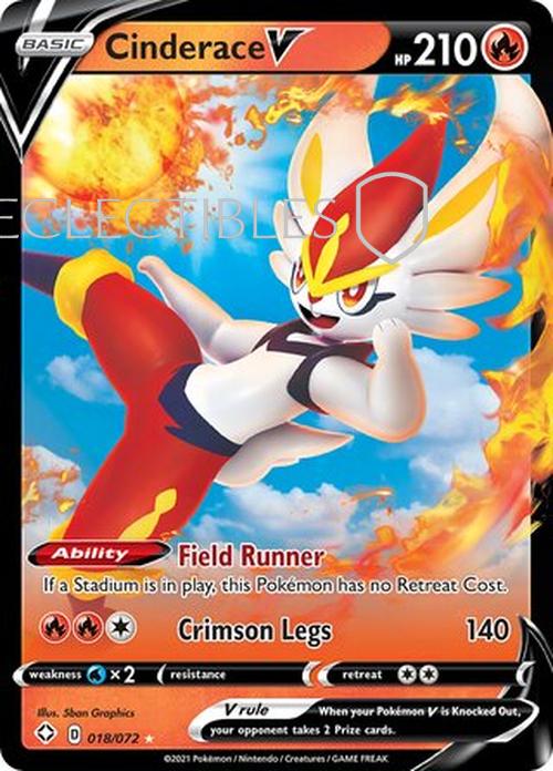 Pokemon Shining Fates 018/072 Cinderace V