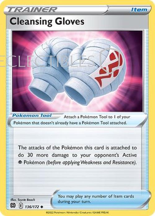 Pokemon Brilliant Stars 136/172 Cleansing Gloves  Reverse Holo