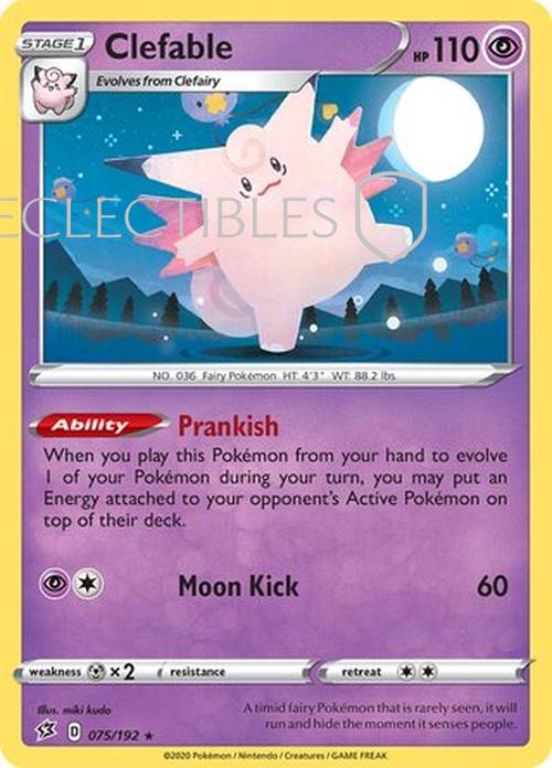 Pokemon Rebel Clash 075/192 Clefable Holo