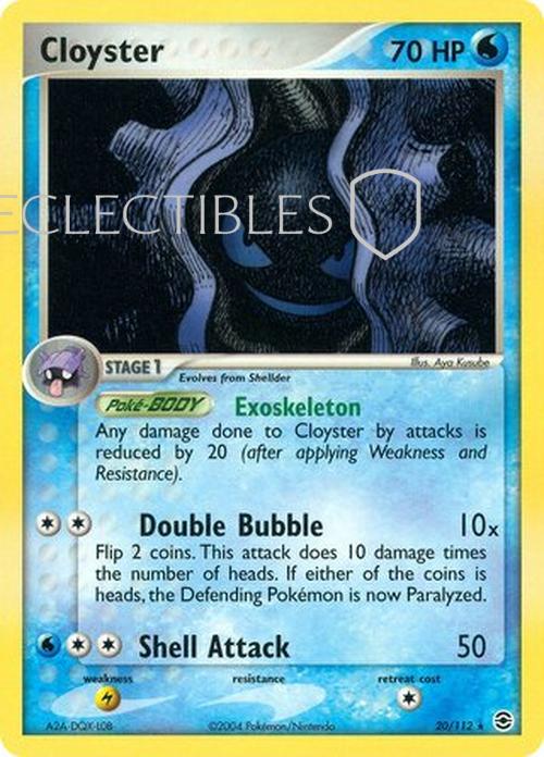 Pokemon EX FireRed & LeafGreen 020/112 Cloyster Reverse Holo