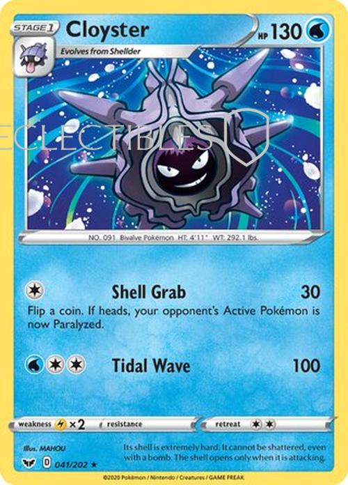 Pokemon Sword & Shield 041/202 Cloyster  Reverse Holo