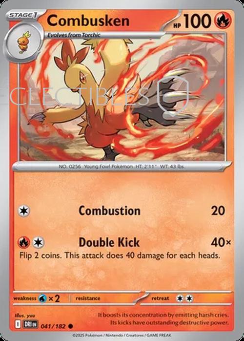 Pokemon Destined Rivals 041/182 Combusken  Reverse Holo