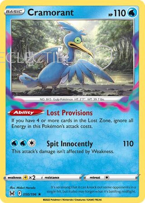 Pokemon Lost Origin 050/196 Cramorant  Reverse Holo