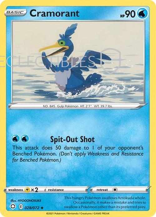 Pokemon Shining Fates 028/072 Cramorant  Reverse Holo