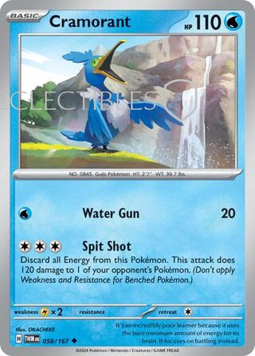 Pokemon Twilight Masquerade 058/167 Cramorant  Reverse Holo