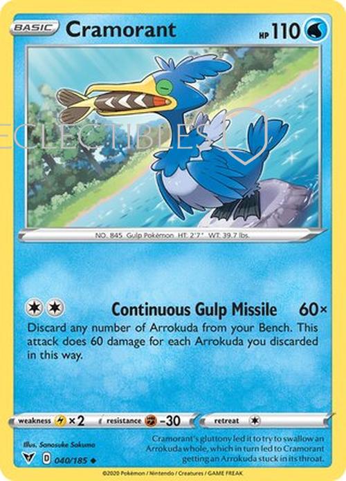 Pokemon Vivid Voltage 040/185 Cramorant Reverse Holo