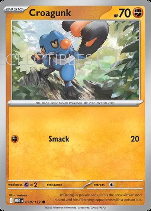 Pokemon Mega Evolutions 078/132 Croagunk  Reverse Holo