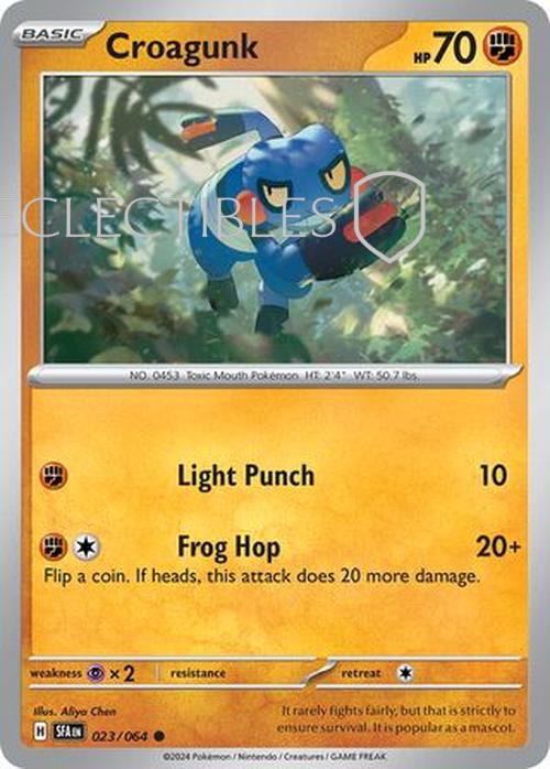Pokemon Shrouded Fable 023/064 Croagunk  Reverse Holo