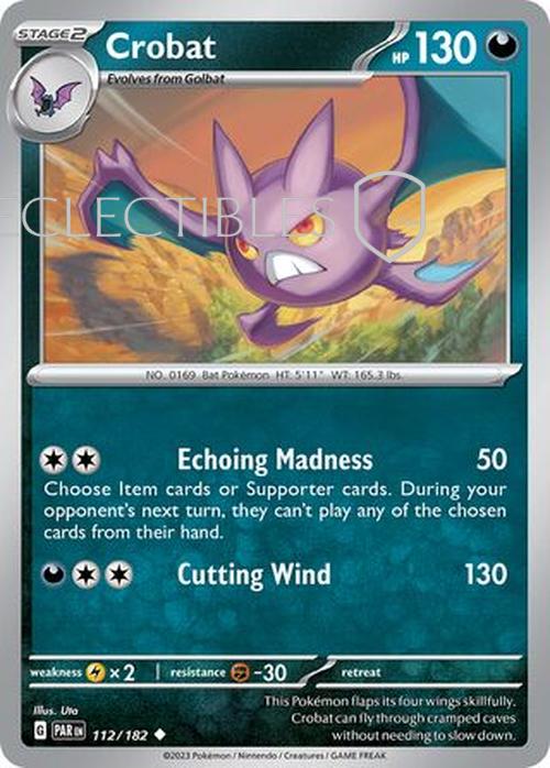 Pokemon Paradox Rift 112/182 Crobat  Reverse Holo