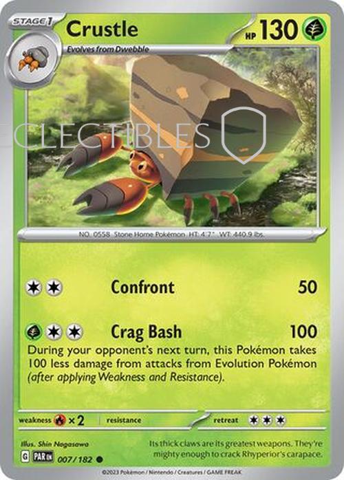 Pokemon Paradox Rift 007/182 Crustle  Reverse Holo