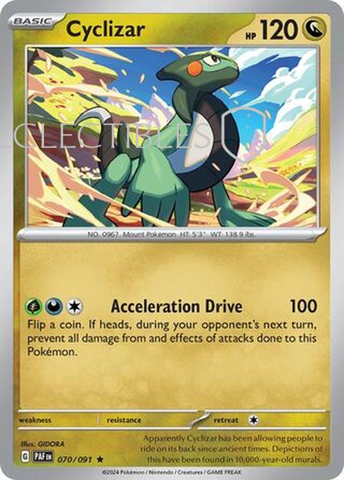 Pokemon Paldean Fates 070/91 Cyclizar Holo