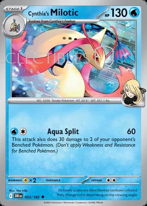Pokemon Destined Rivals 053/182 Cynthias Milotic  Reverse Holo