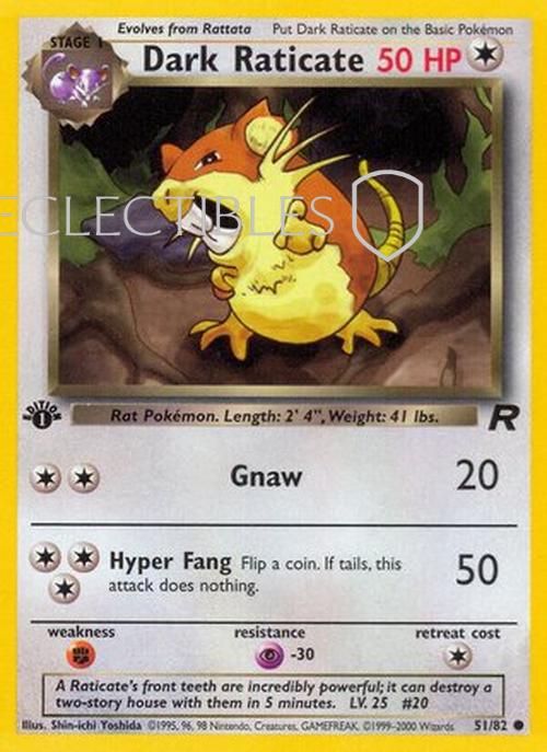 Pokemon Team Rocket 51/82 Dark Raticate