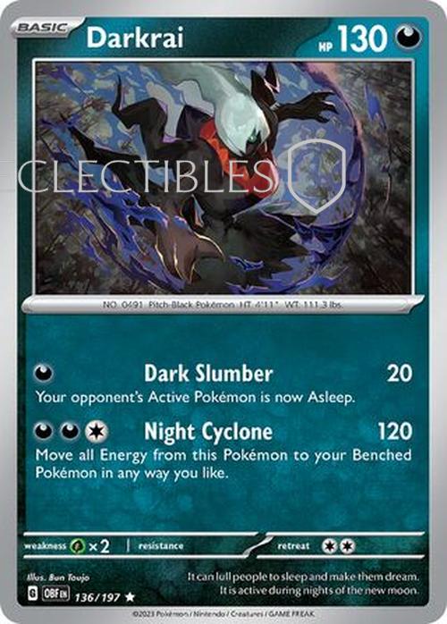 Pokemon Obsidian Flame 136/197 Darkrai Holo