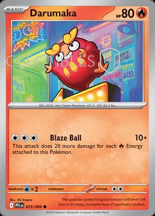 Pokemon Phantasmal Flames 015/094 Darumaka  Reverse Holo