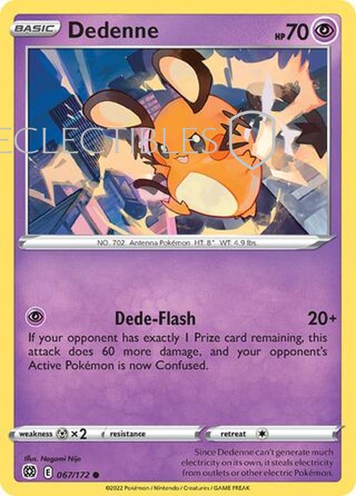 Pokemon Brilliant Stars 067/172 Dedenne  Reverse Holo