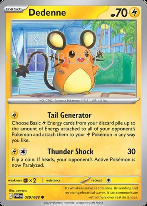 Pokemon Perfect Order 029/88 Dedenne  Reverse Holo
