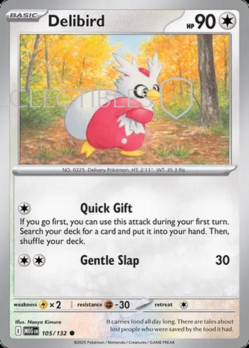 Pokemon Mega Evolutions 105/132 Delibird  Reverse Holo