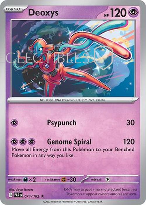 Pokemon Paradox Rift 074/182 Deoxys  Reverse Holo