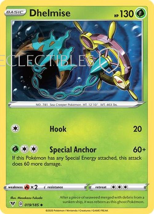 Pokemon Vivid Voltage 019/185 Dhelmise Reverse Holo