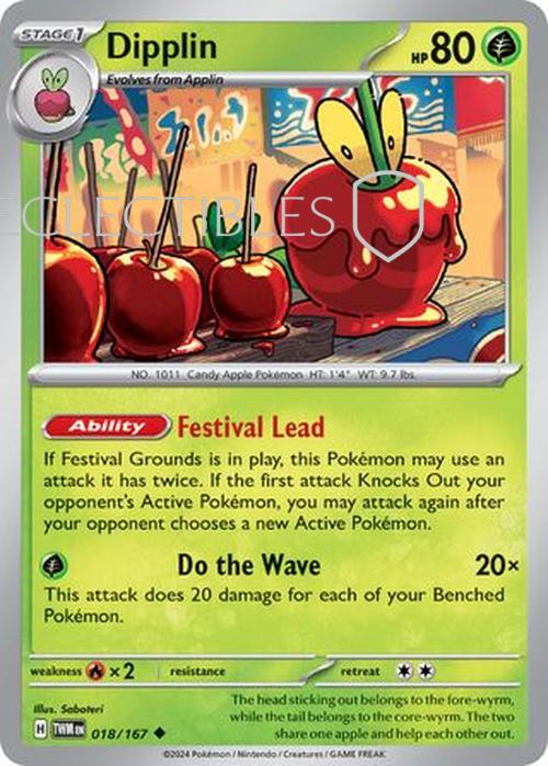 Pokemon Twilight Masquerade 018/167 Dipplin  Reverse Holo