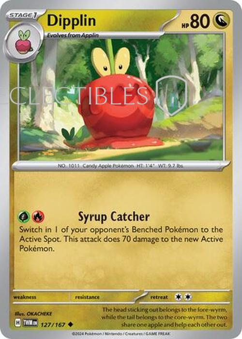 Pokemon Twilight Masquerade 127/167 Dipplin  Reverse Holo