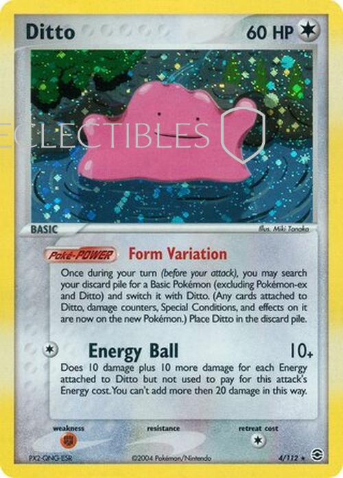 Pokemon EX FireRed & LeafGreen 004/112 Ditto Reverse Holo