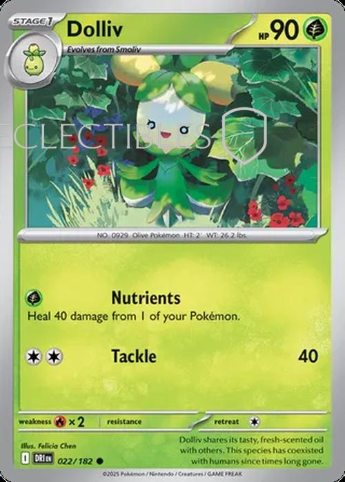 Pokemon Destined Rivals 022/182 Dolliv  Reverse Holo