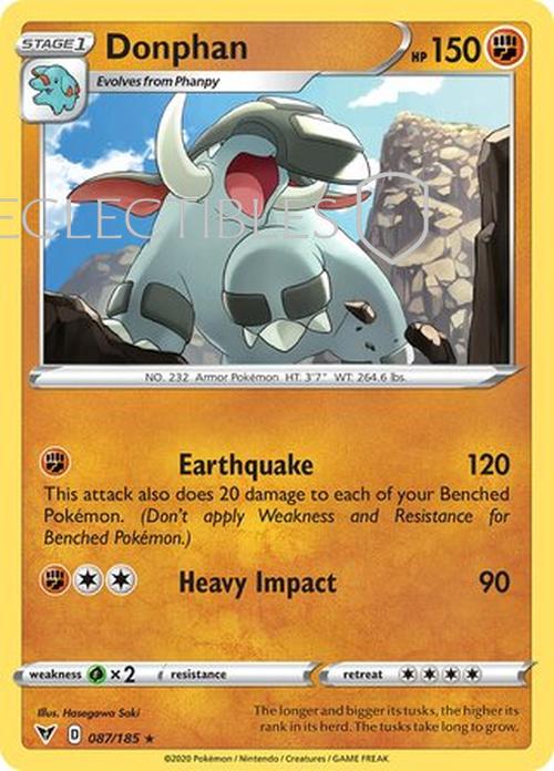 Pokemon Vivid Voltage 087/185 Donphan Reverse Holo