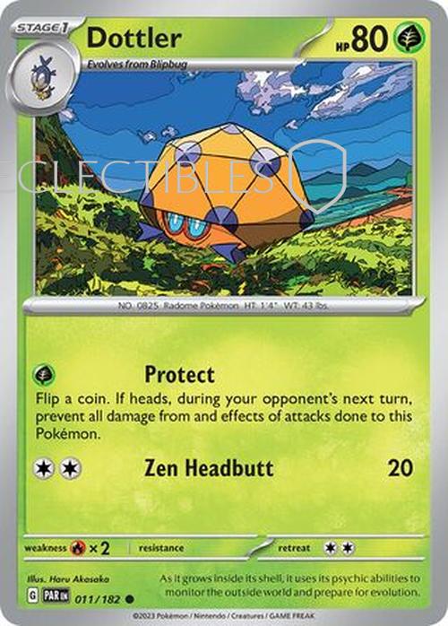 Pokemon Paradox Rift 011/182 Dottler  Reverse Holo