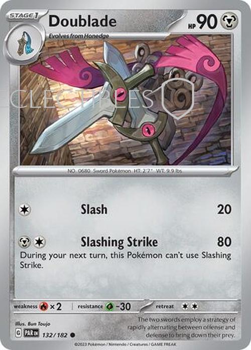 Pokemon Paradox Rift 132/182 Doublade  Reverse Holo
