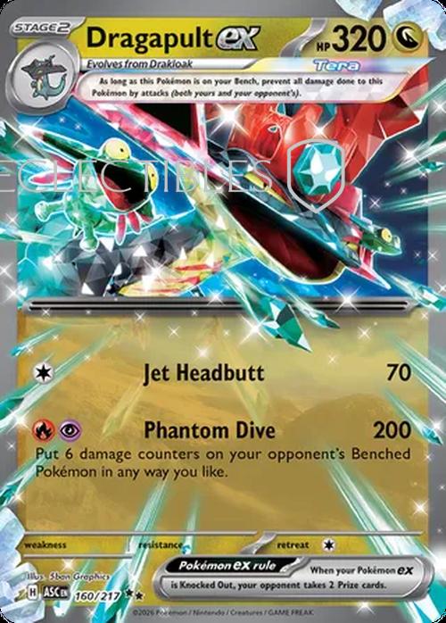 Pokemon Ascended Heroes 160/217 Dragapult ex