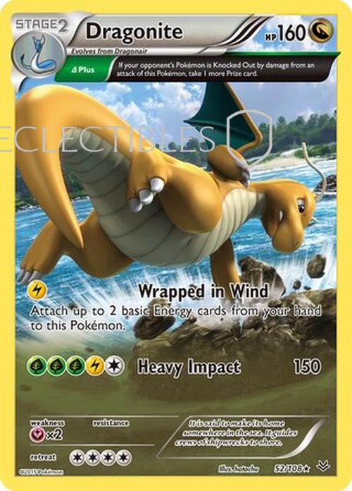 Pokemon Roaring Skies 052/108 Dragonite Reverse Holo