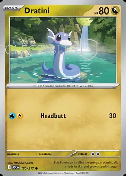 Pokemon Ascended Heroes 150/217 Dratini  Reverse Holo