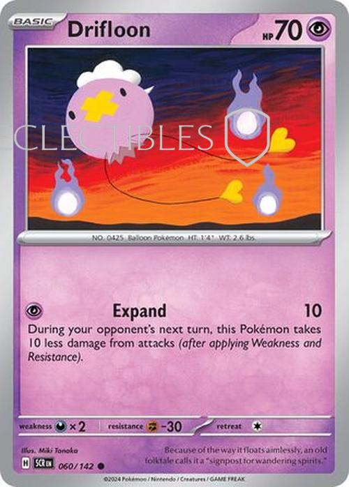 Pokemon Stellar Crown 060/142 Drifloon  Reverse Holo