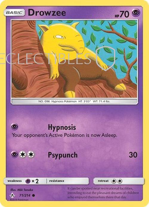 Pokemon Unbroken Bonds 071/214 Drowzee  Reverse Holo
