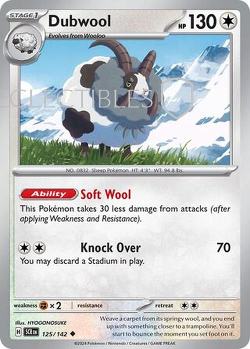 Pokemon Stellar Crown 125/142 Dubwool  Reverse Holo
