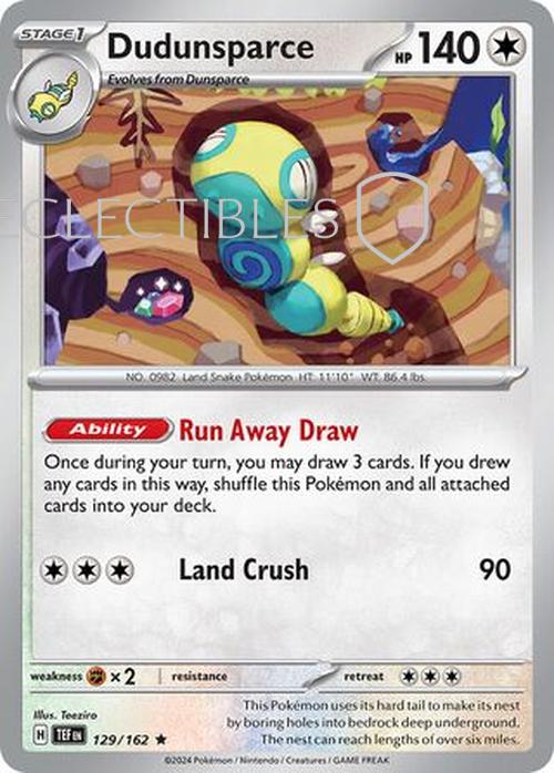Pokemon Temporal Forces 129/162 Dudunsparce Holo