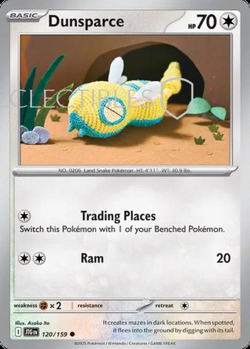 Pokemon Journey Together 120/159 Dunsparce Reverse Holo