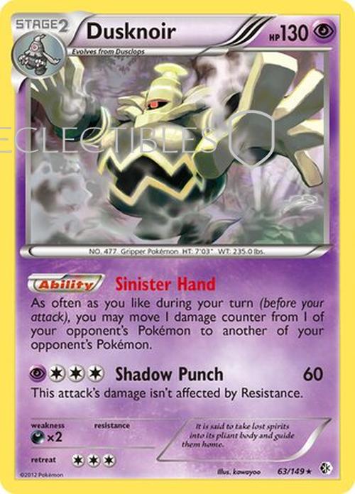 Pokemon Boundaries Crossed 063/149 Dusknoir Holo