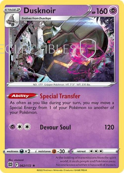 Pokemon Brilliant Stars 062/172 Dusknoir  Holo