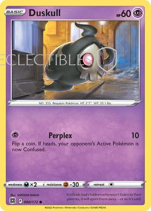 Pokemon Brilliant Stars 060/172 Duskull  Reverse Holo