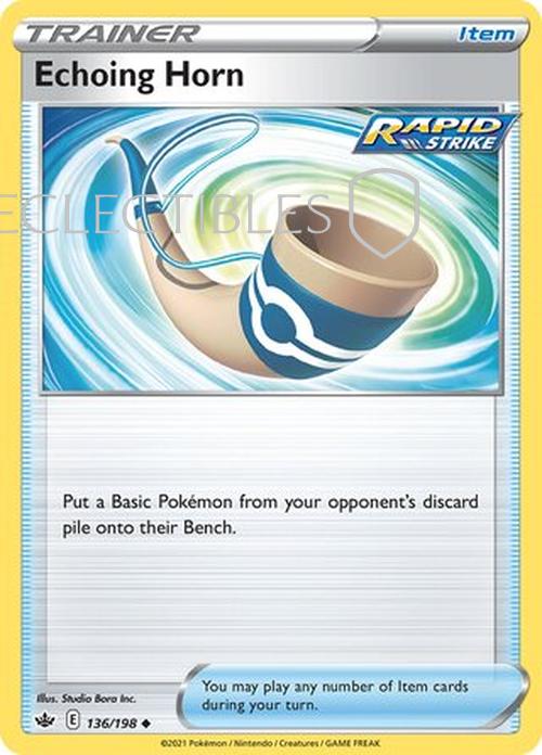 Pokemon Chilling reign 136/198 Echoing Horn  Reverse Holo