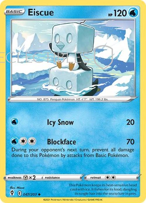 Pokemon Evolving Skies 047/203 Eiscue  Reverse Holo